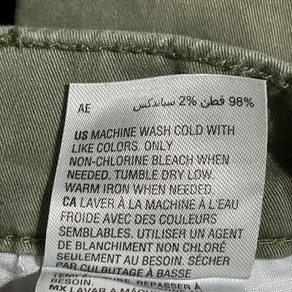 Karen Scott Green Cotton Capri Pants Size 14 with Pockets - Picture 7 of 9